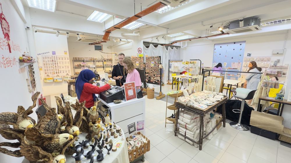 Wide shop interior